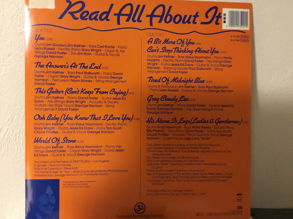 George Harrison - Extra Texture (Read All About It) | Apple Records (1C 038 1575221) - 2