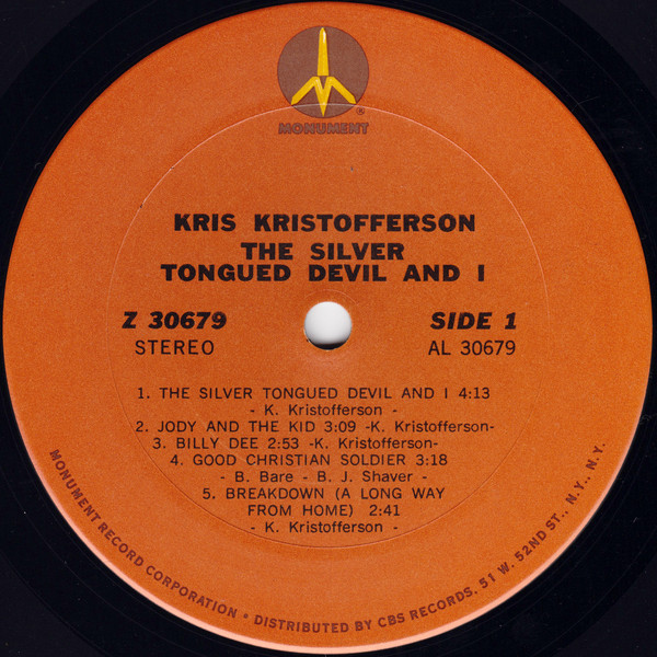 Kris Kristofferson - The Silver Tongued Devil And I | Monument (Z 30679) - 3 Kris Kristofferson - The Silver Tongued Devil And I | Monument (Z 30679) - 3