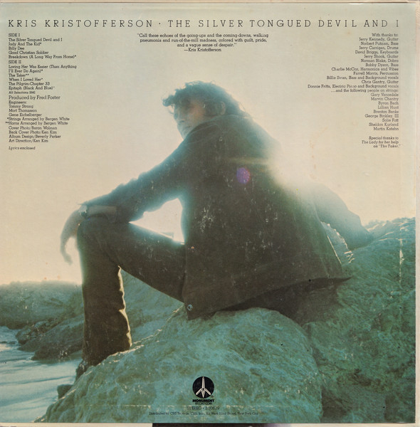 Kris Kristofferson - The Silver Tongued Devil And I | Monument (Z 30679) - 2 Kris Kristofferson - The Silver Tongued Devil And I | Monument (Z 30679) - 2