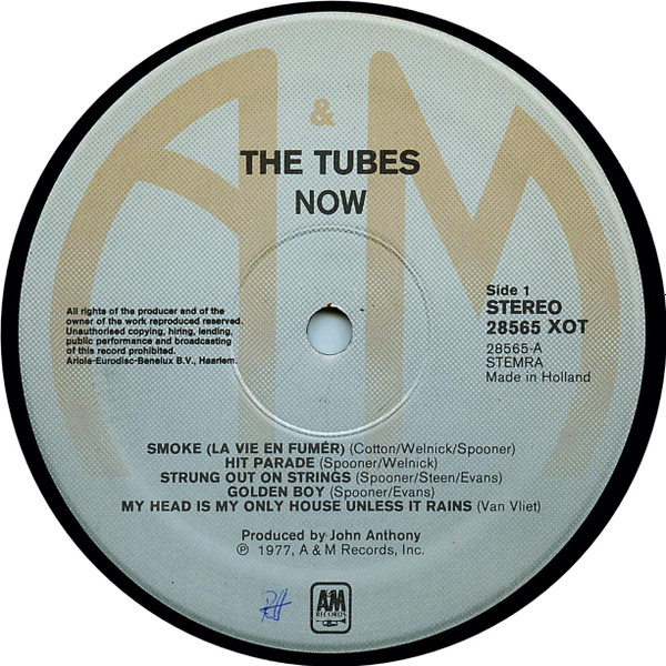 The Tubes - Now | A&M Records (28565 XOT) - 3 The Tubes - Now | A&M Records (28565 XOT) - 3