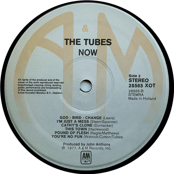 The Tubes - Now | A&M Records (28565 XOT) - 4 The Tubes - Now | A&M Records (28565 XOT) - 4