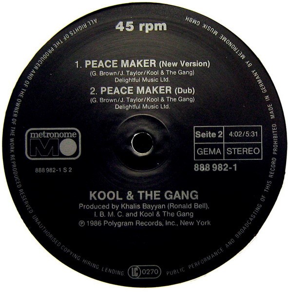 Kool & The Gang - Peace Maker | Metronome (888 982-1) - 2 Kool & The Gang - Peace Maker | Metronome (888 982-1) - 2