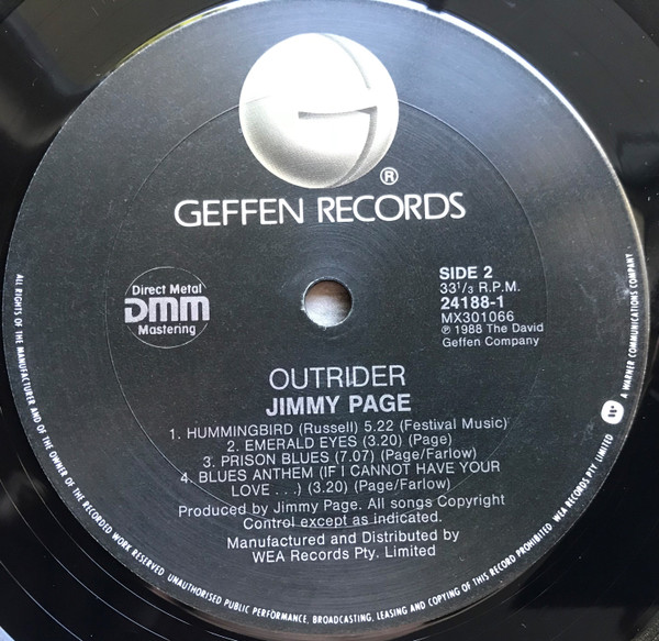 Jimmy Page - Outrider | Geffen Records (24188.1) - 4