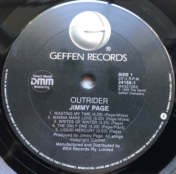 Jimmy Page - Outrider | Geffen Records (24188.1) - 3