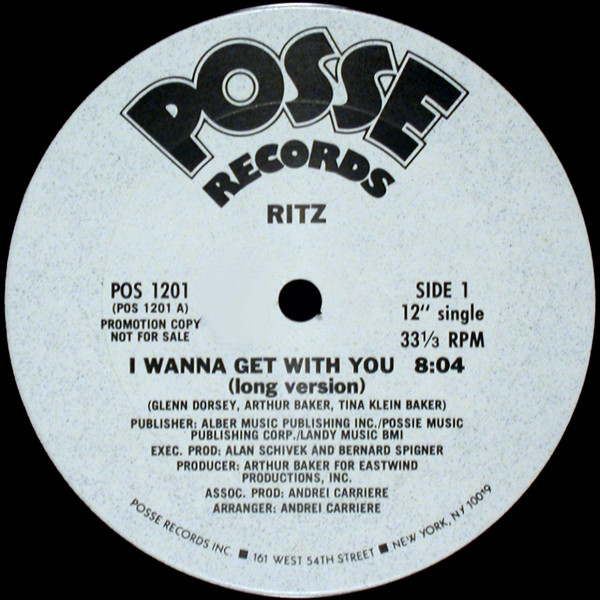 Ritz - I Wanna Get With You | Posse Records (POS 1201) - main Ritz - I Wanna Get With You | Posse Records (POS 1201) - main