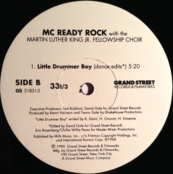 MC Ready Rock With The Martin Luther King Jr. Fellowship Choir - Little Drummer Boy | Grand Street Records & Filmworks (GS 31831-5) - 2 MC Ready Rock With The Martin Luther King Jr. Fellowship Choir - Little Drummer Boy | Grand Street Records & Filmworks (GS 31831-5) - 2