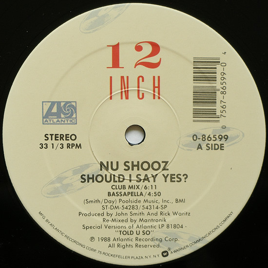 Nu Shooz - Should I Say Yes? | Atlantic (0-86599) - main Nu Shooz - Should I Say Yes? | Atlantic (0-86599) - main