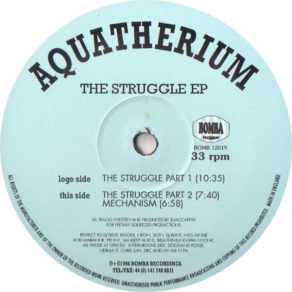 Aquatherium - The Struggle EP | Bomba Records (BOMB 12019) - main