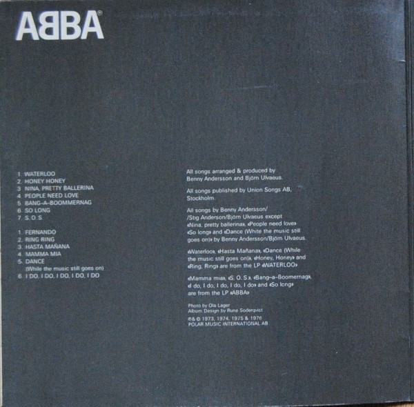 ABBA - Greatest Hits Vol. 1 | Polydor (2311 081) - 3