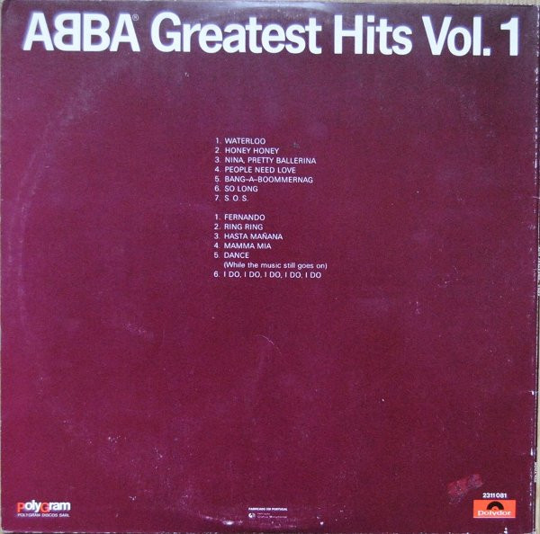 ABBA - Greatest Hits Vol. 1 | Polydor (2311 081) - 2