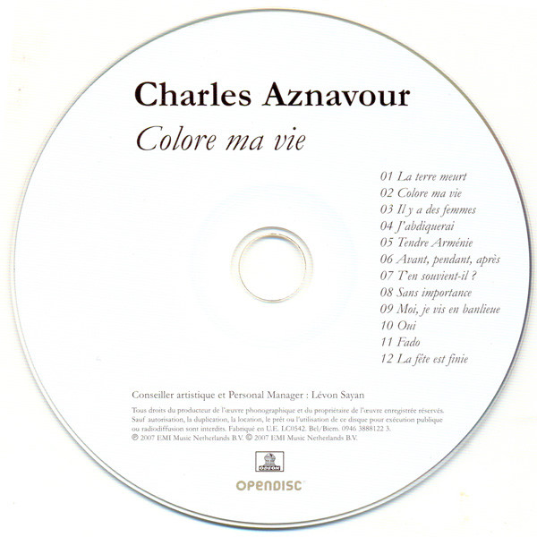 Charles Aznavour - Colore Ma Vie | Odeon (0946 3888122 3) - 4 Charles Aznavour - Colore Ma Vie | Odeon (0946 3888122 3) - 4