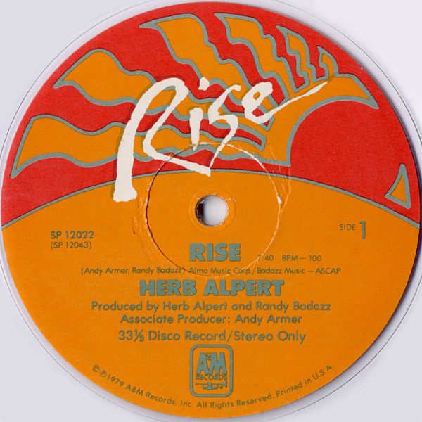 Herb Alpert - Rise | A&M Records (SP 12022) - 2 Herb Alpert - Rise | A&M Records (SP 12022) - 2