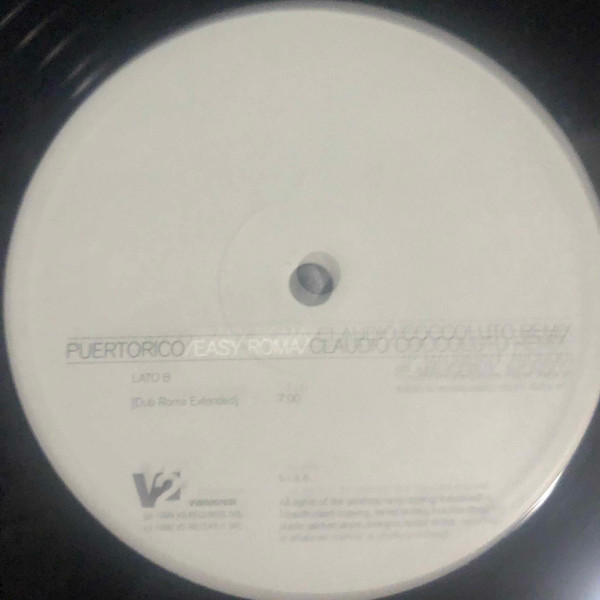 PuertoRico - Easy Roma (Claudio Coccoluto Remix) | V2 Records (VVR5007826) - 2 PuertoRico - Easy Roma (Claudio Coccoluto Remix) | V2 Records (VVR5007826) - 2