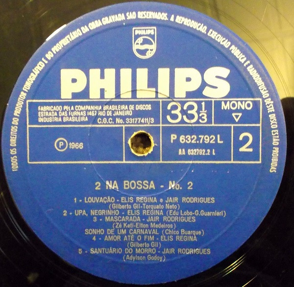 Elis Regina & Jair Rodrigues - Dois Na Bossa Número 2 | Philips (P 632.792 L) - 3 Elis Regina & Jair Rodrigues - Dois Na Bossa Número 2 | Philips (P 632.792 L) - 3