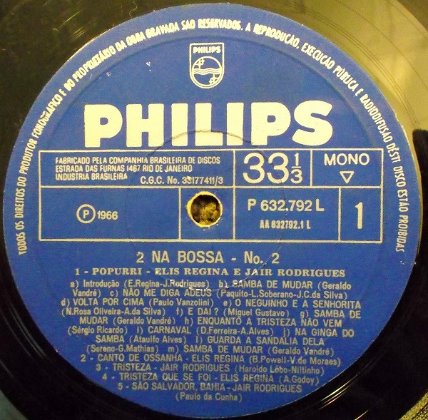 Elis Regina & Jair Rodrigues - Dois Na Bossa Número 2 | Philips (P 632.792 L) - 2 Elis Regina & Jair Rodrigues - Dois Na Bossa Número 2 | Philips (P 632.792 L) - 2