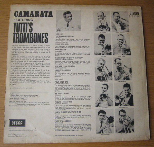 Tutti Camarata Featuring Tutti's Trombones - Camarata Featuring Tutti's Trombones | Decca (PFS 4103) - 2