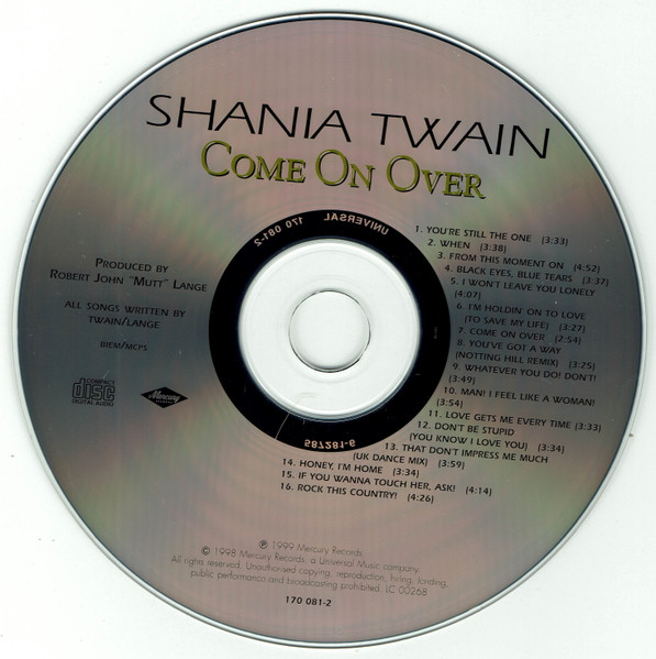 Shania Twain - Come On Over | Mercury (170 081-2) - 3
