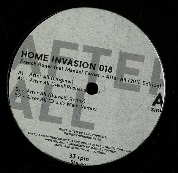 Franck Roger Feat Mandel Turner - After All (2018 Edition) | Home Invasion (HOME INVASION 018)