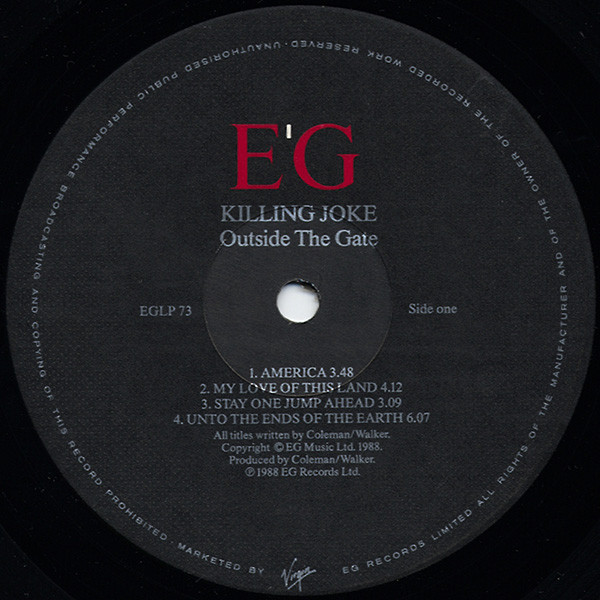 Killing Joke - Outside The Gate | EG (EG LP 73) - 3