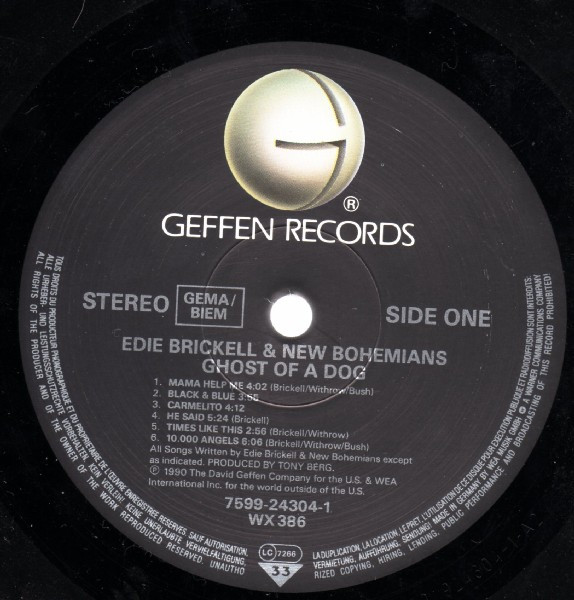 Edie Brickell & New Bohemians - Ghost Of A Dog | Geffen Records (7599-24304-1) - 2