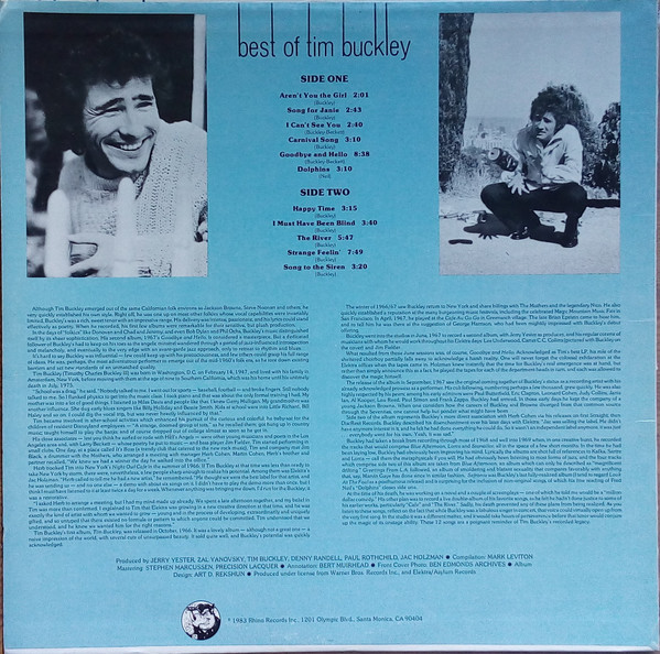 Tim Buckley - Best Of Tim Buckley | Rhino Records (RNLP 112) - 2
