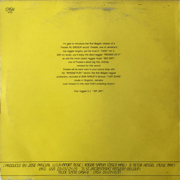 Freddie McGregor - Reggae On It / Big Ship | CA$H Records (CASH 3705) - 2 Freddie McGregor - Reggae On It / Big Ship | CA$H Records (CASH 3705) - 2