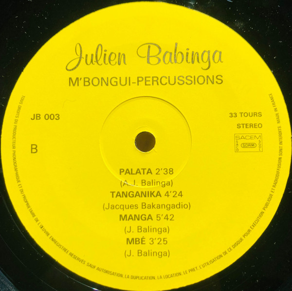 Julien Babinga - M'Bongui-Percussions Vol.3 | Julien Babinga Records (JB 003) - 4 Julien Babinga - M'Bongui-Percussions Vol.3 | Julien Babinga Records (JB 003) - 4
