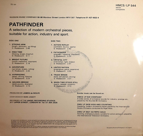 Derek Wadsworth - Pathfinder | Hudson Music Company (HMCS/LP 544) - 2 Derek Wadsworth - Pathfinder | Hudson Music Company (HMCS/LP 544) - 2