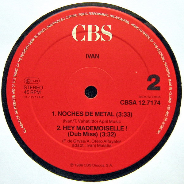 Ivan - Hey! Mademoiselle! | CBS (CBSA 12.7174) - 2