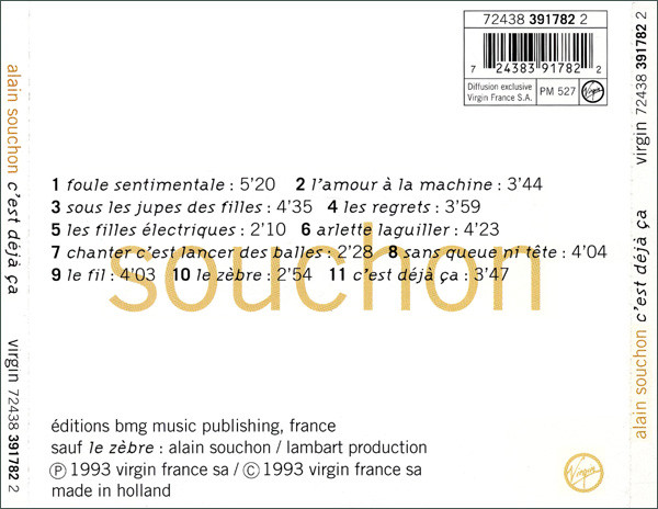 Alain Souchon - C'Est Déjà Ça | Virgin (7243 8 391782 2) - 2