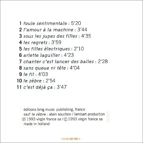 Alain Souchon - C'Est Déjà Ça | Virgin (7243 8 391782 2) - 4