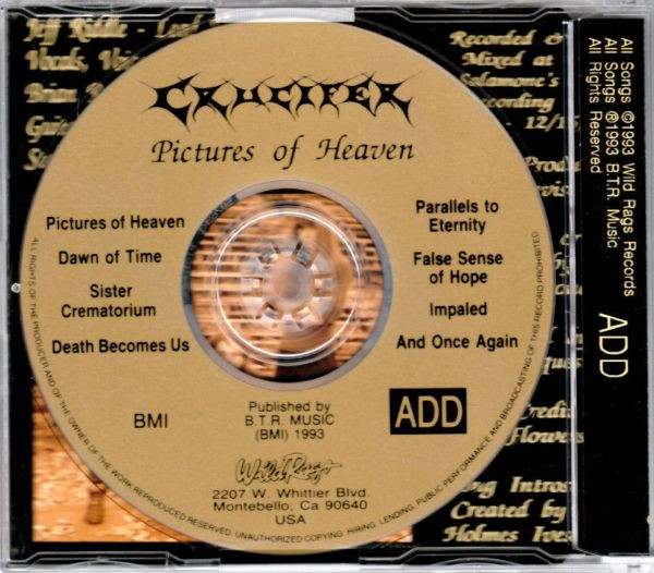 Crucifer - Pictures Of Heaven CD | Wild Rags Records (WRR 031) - 2