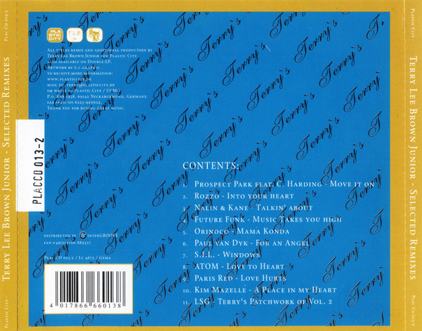 Terry Lee Brown Jr. - Selected Remixes | Plastic City (PLACCD013-2) - 2