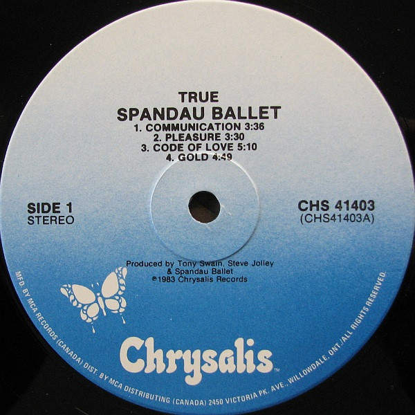 Spandau Ballet - True | Chrysalis (CHS 41403) - 2