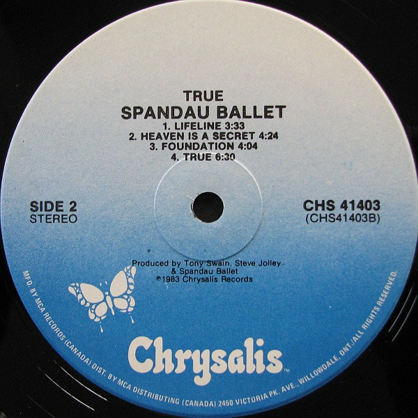 Spandau Ballet - True | Chrysalis (CHS 41403) - 3