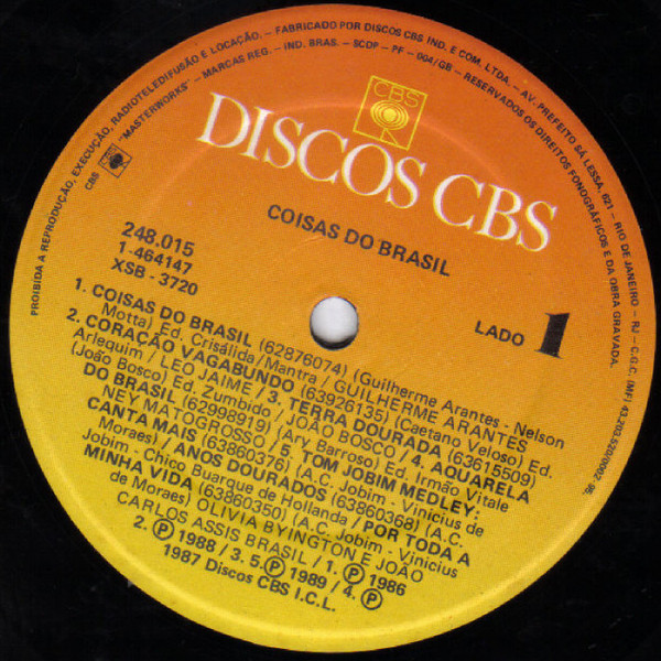 Various - Coisas Do Brasil | Discos CBS (248.015/1-464147) - 3
