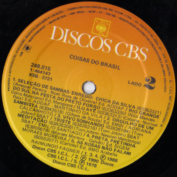 Various - Coisas Do Brasil | Discos CBS (248.015/1-464147) - 4