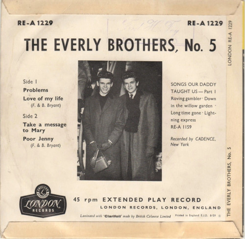 Everly Brothers - The Everly Brothers No.5 | London Records (RE-A 1229) - 2 Everly Brothers - The Everly Brothers No.5 | London Records (RE-A 1229) - 2