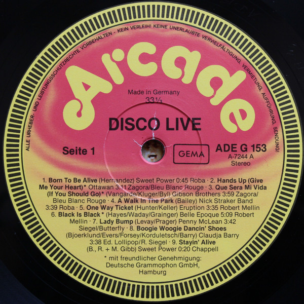 Various - Non Stop Disco Live | Arcade Records (ADE G 153) - 4