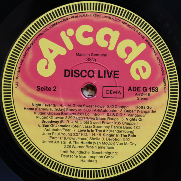 Various - Non Stop Disco Live | Arcade Records (ADE G 153) - 3