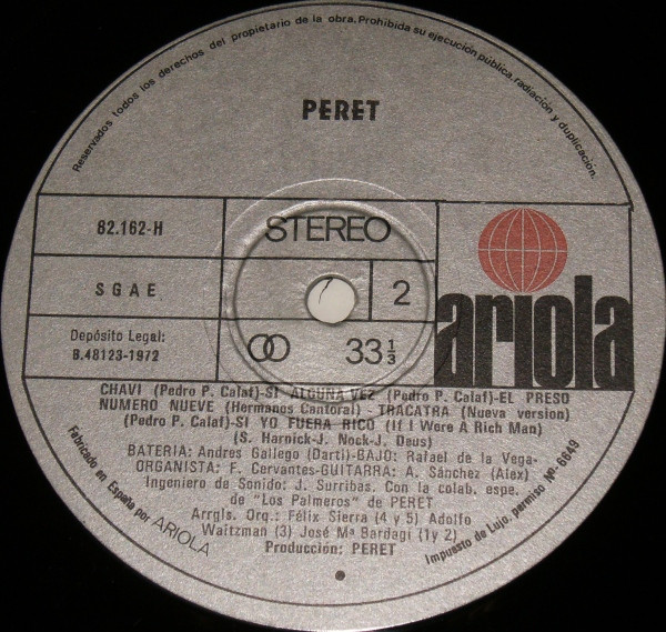 Peret - Peret | Ariola (82.162-H) - 3