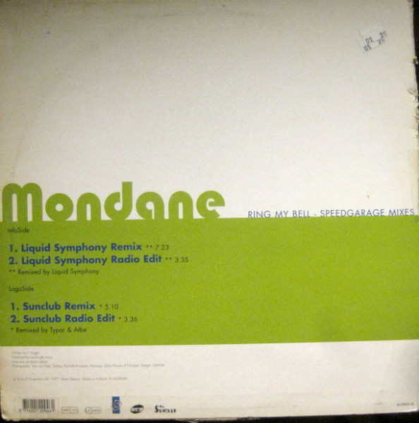 Mondane - Ring My Bell - Speedgarage Mixes | SRO Records (6500046) - 2