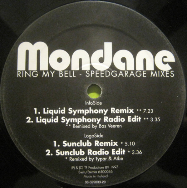 Mondane - Ring My Bell - Speedgarage Mixes | SRO Records (6500046) - 3