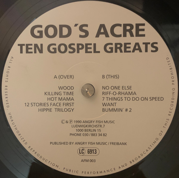 God's Acre - Ten Gospel Greats | Angry Fish Music (AFM 003) - 4