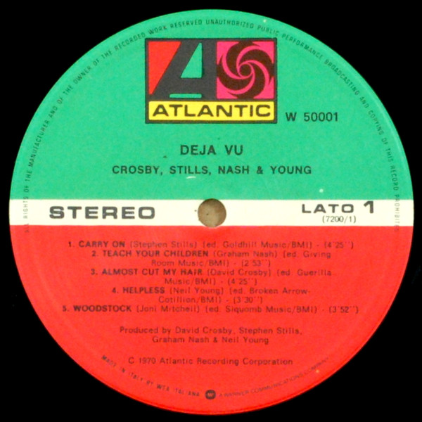 Crosby, Stills, Nash & Young - Déjà Vu | Atlantic (W 50001) - 4