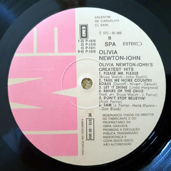 Olivia Newton-John - Olivia Newton-John's Greatest Hits | EMI (8E 072 60069) - 3