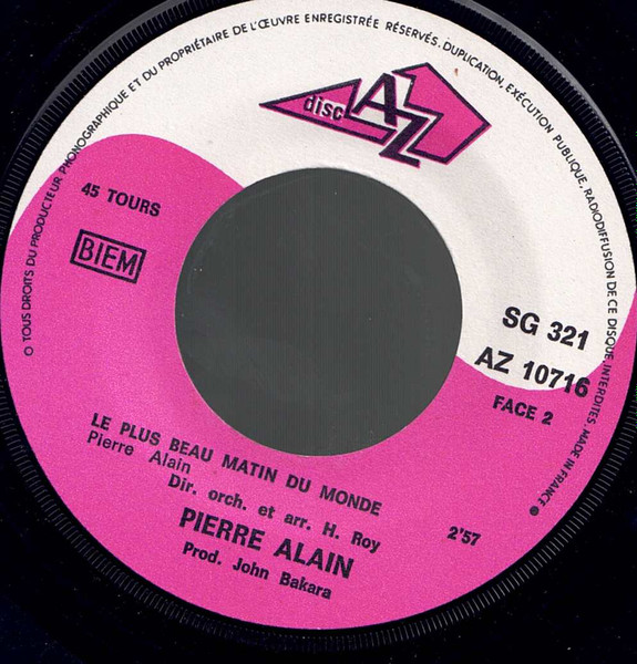 Pierre Alain - Tcha-ka-tchak | Disc'Az (SG 321) - 4