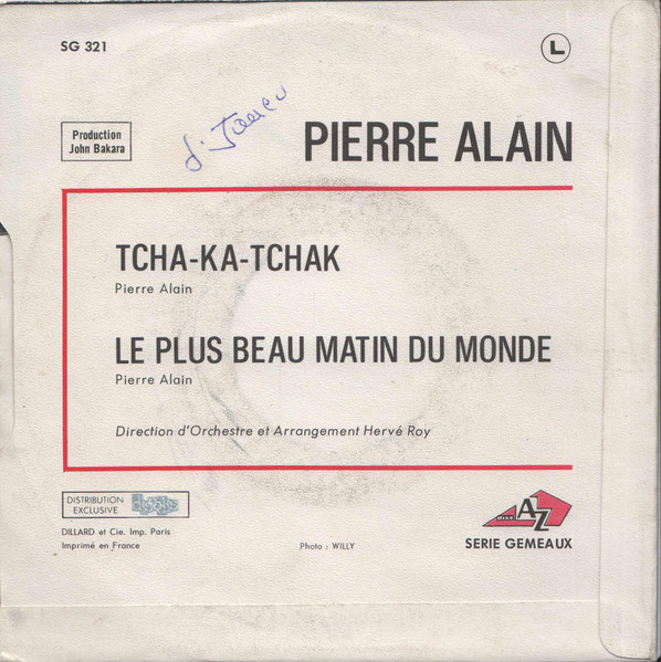 Pierre Alain - Tcha-ka-tchak | Disc'Az (SG 321) - 2