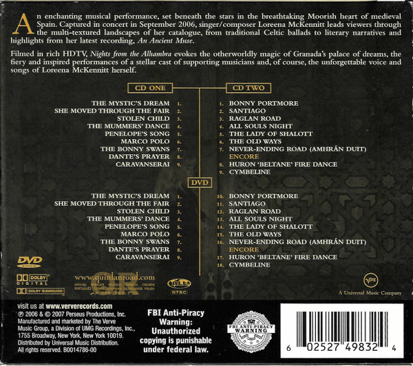 Loreena McKennitt - Nights From The Alhambra | Verve Records (B0014786-00) - 2