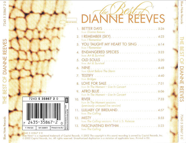 Dianne Reeves - The Best Of Dianne Reeves | Blue Note (7243 5 35867 2 0) - 2